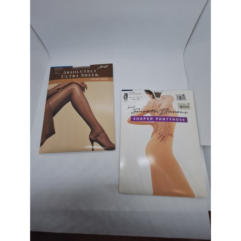 Lot Hanes Smooth Illusions Shaper Pantyhose/Absolutely Ultra Sheer Sz E